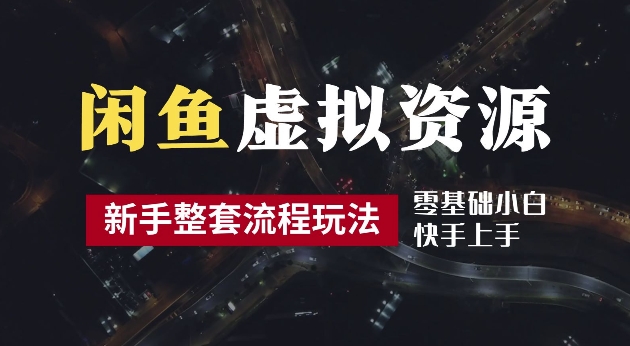 2024最新闲鱼虚拟资源玩法，养号到出单整套流程，多管道收益，每天2小时月收入过万【揭秘】-天韵资源网