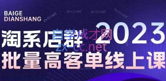 白戈电商·23年淘系批量高客单+24年全域电商矩阵-天韵资源网