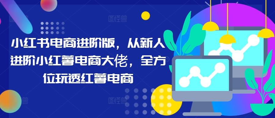 小红书电商进阶版，从新人进阶小红薯电商大佬，全方位玩透红薯电商-天韵资源网