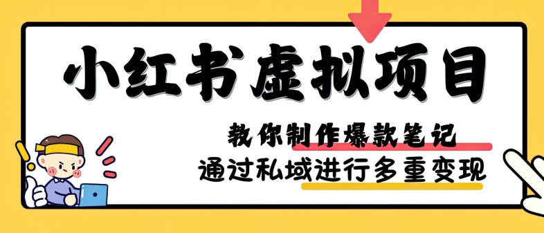 小红书虚拟项目实战，爆款笔记制作，矩阵放大玩法分享-天韵资源网