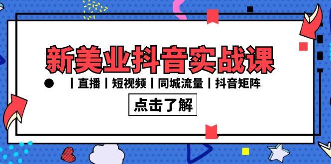 新美业抖音实战课丨直播丨短视频丨同城流量丨抖音矩阵(30节课)-天韵资源网