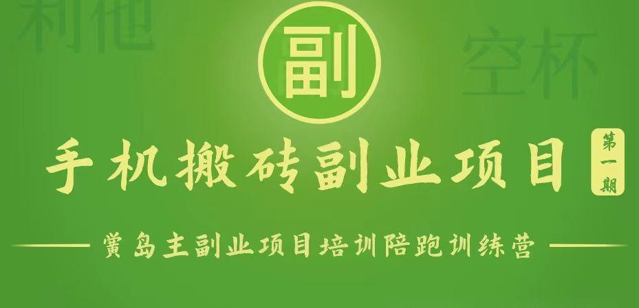 手机搬砖小副业项目训练营1.0，能用手机做的简单小副业-天韵资源网