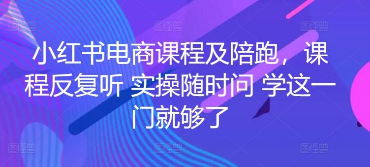 小红书电商课程及陪跑，课程反复听 实操随时问 学这一门就够了-天韵资源网