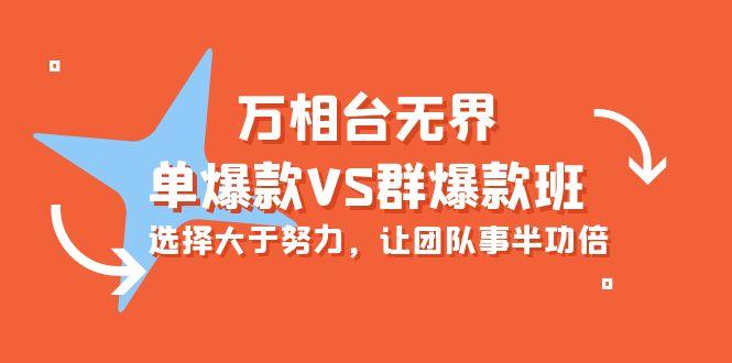 (10065期)万相台无界-单爆款VS群爆款班：选择大于努力，让团队事半功倍(16节课)-天韵资源网