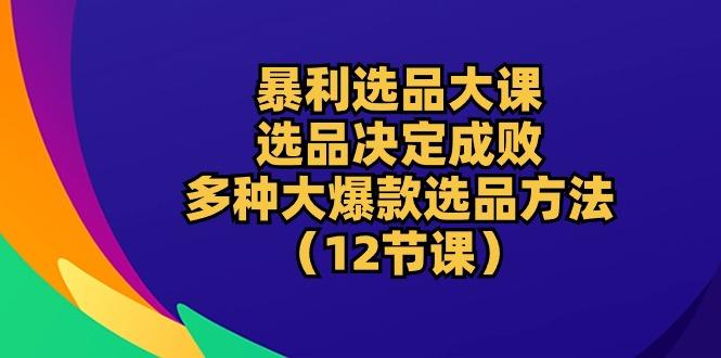 暴利 选品大课：选品决定成败，教你多种大爆款选品方法(12节课-天韵资源网