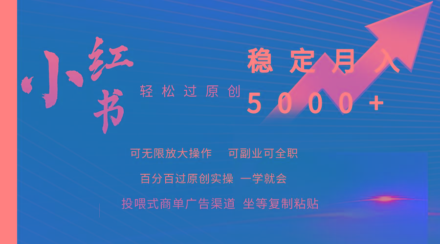 (9792期)小红书轻松过原创稳定月入5000+-天韵资源网