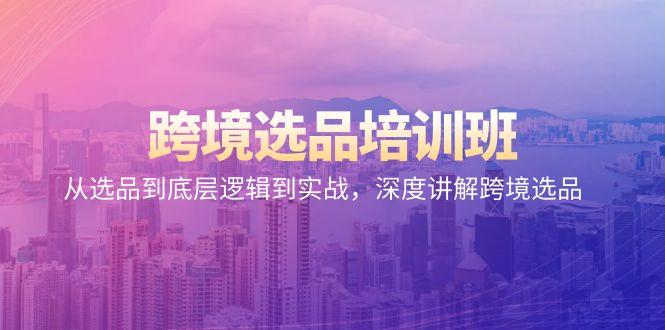 跨境选品培训班：从选品到底层逻辑到实战，深度讲解跨境选品-天韵资源网