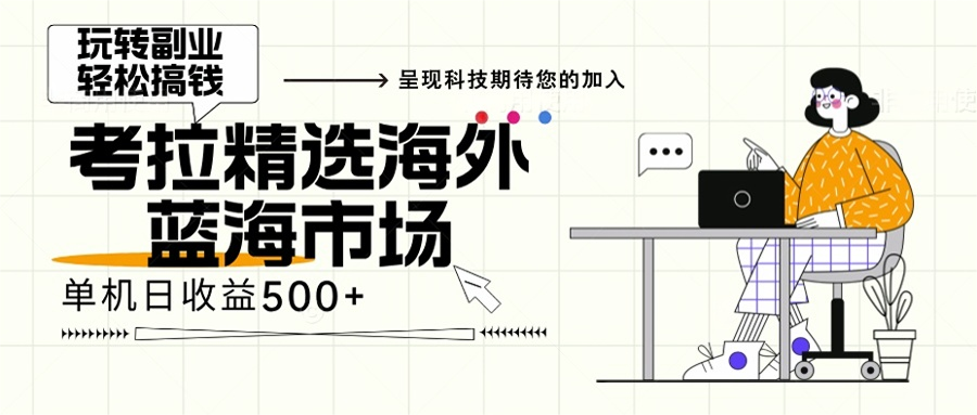 海外全新空白市场，小白也可轻松上手，年底最后红利-天韵资源网