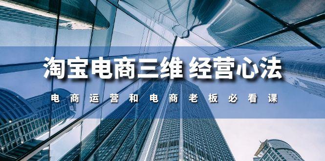 淘宝电商三维 经营心法：电商运营和电商老板必看课(59节课-天韵资源网