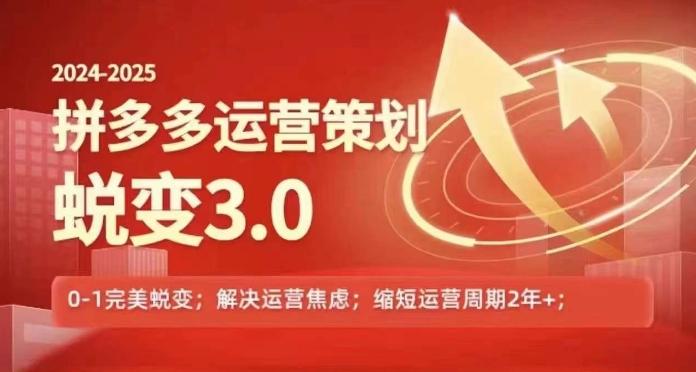 2024-2025拼多多运营策略蜕变3.0，0~1完美蜕变，解决信息焦虑-天韵资源网