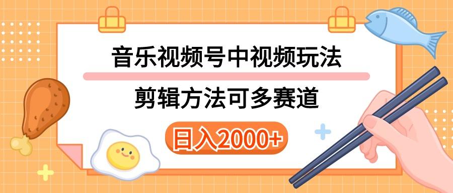 多种玩法音乐中视频和视频号玩法，讲解技术可多赛道。详细教程+附带素…-天韵资源网