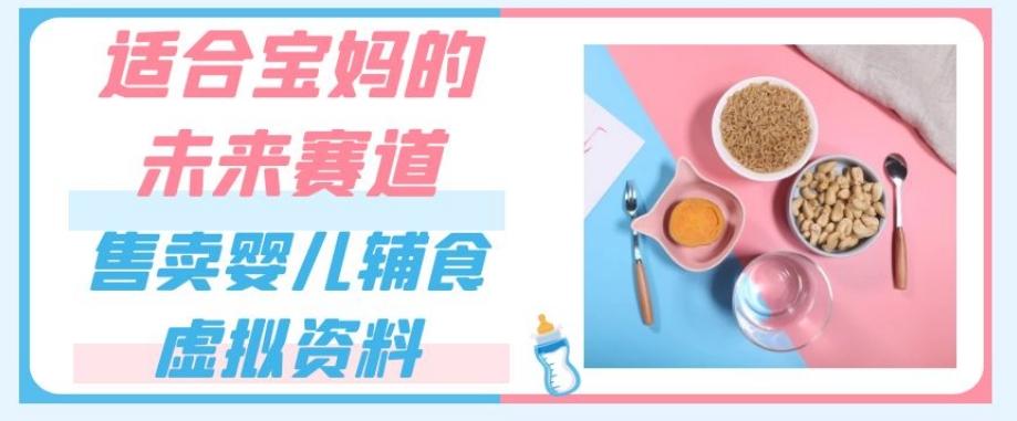 适合宝妈的未来赛道，售卖婴儿辅食虚拟资料，一份9.9-69.9元闭眼赚钱-天韵资源网