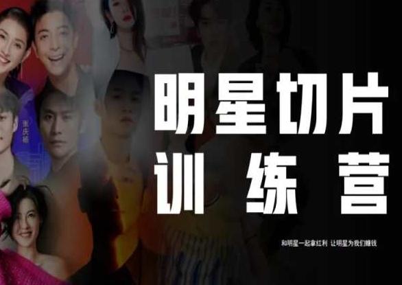 王子·明星切片线上训练营（2023），和明星一起拿红利，让明星为我们赚钱-天韵资源网
