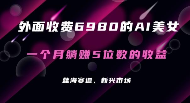 外面收费6980的AI美女项目！每月躺赚5位数收益(教程+素材+工具)【揭秘】-天韵资源网