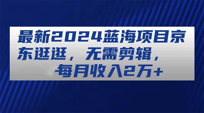 最新2024蓝海项目京东逛逛，无需剪辑，每月收入2万+-天韵资源网