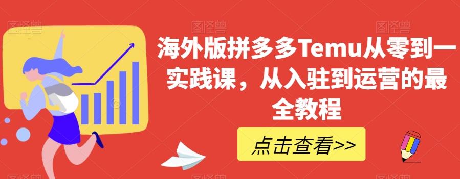 海外版拼多多Temu从零到一实践课，从入驻到运营的最全教程-天韵资源网