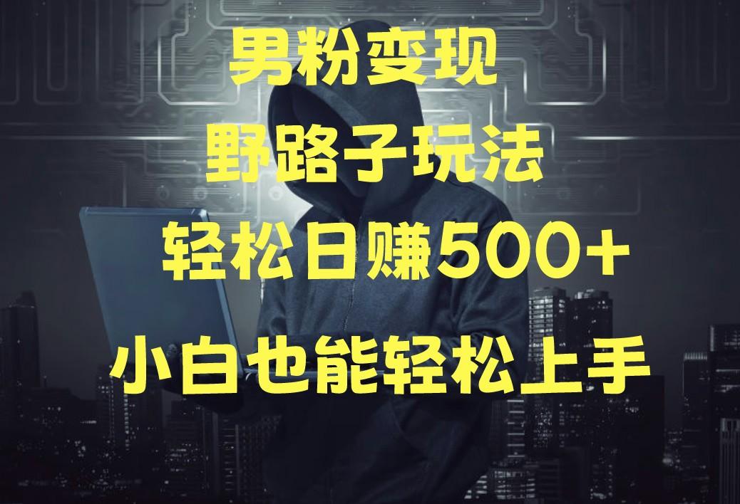 当下最火男粉变现项目月入5W+，小白也能轻松盈利-天韵资源网