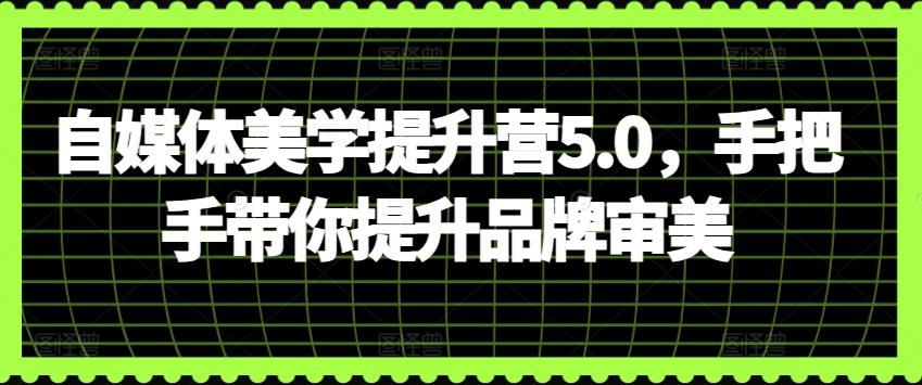 自媒体美学提升营5.0，手把手带你提升品牌审美-天韵资源网