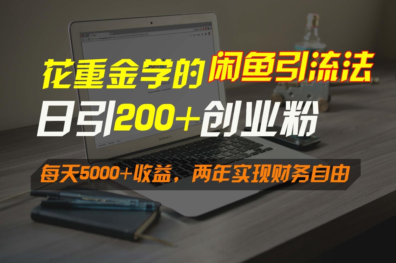 花重金学的闲鱼引流法，日引流300+创业粉，每天5000+收益，两年实现财务自由-天韵资源网