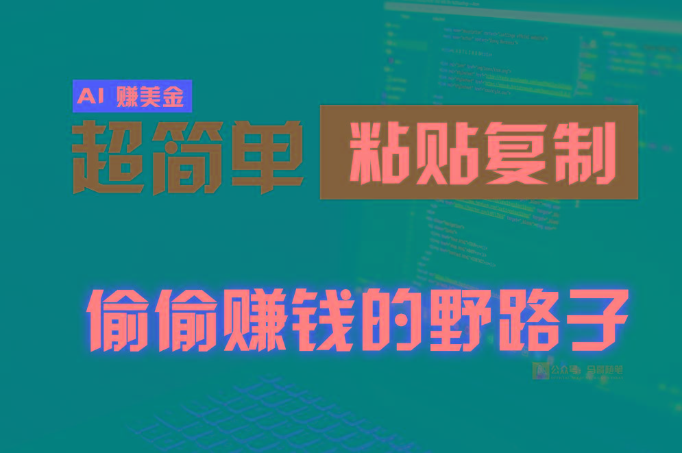 偷偷赚钱野路子，0成本海外淘金，无脑粘贴复制，稳定且超简单，适合副业兼职-天韵资源网