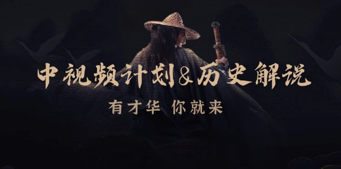 中视频计划历史解说，博主教你赚钱，涵盖素材、文案、音频、图像处理-天韵资源网
