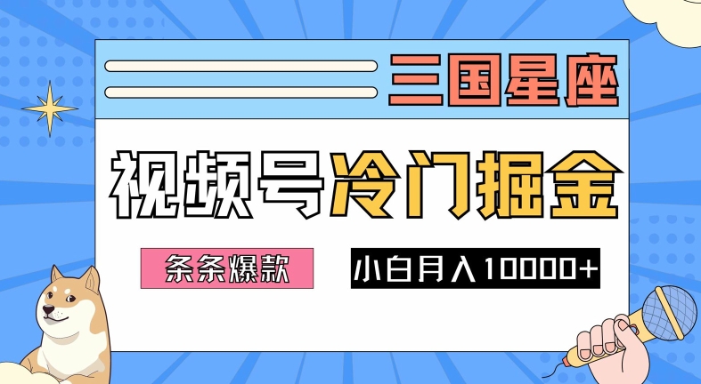 2024视频号三国冷门赛道掘金，条条视频爆款，操作简单轻松上手，新手小白也能月入1w-天韵资源网
