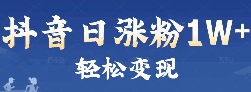 首发抖音新赛道日涨粉1W+轻松变现-天韵资源网