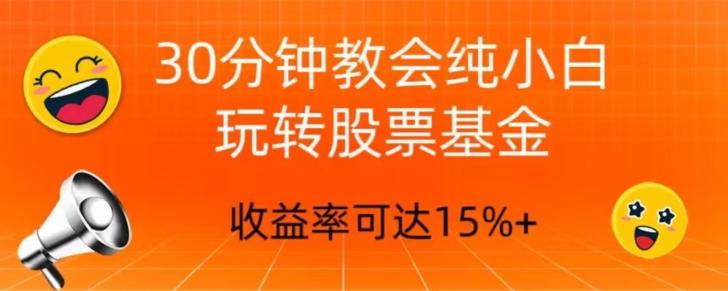 30分钟教会你玩转股票基金，只教好的筛选方法，不荐股-天韵资源网
