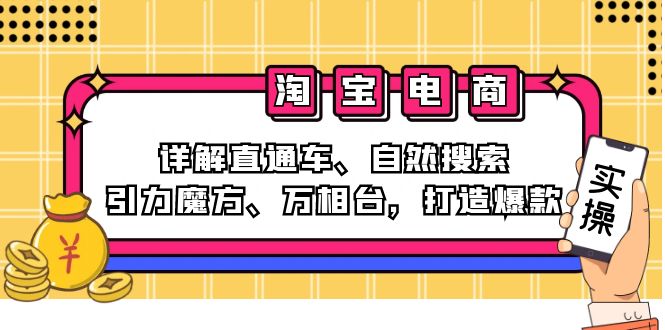 2024淘宝电商课程：详解直通车、自然搜索、引力魔方、万相台，打造爆款-天韵资源网