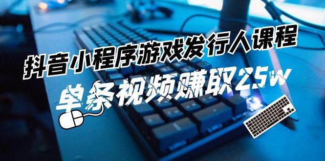 抖音小程序游戏发行人课程：带你玩转游戏任务变现，单条视频赚取25w-天韵资源网