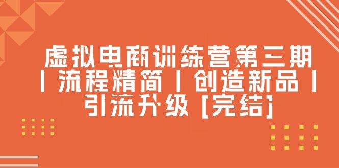 虚拟电商训练营第三期丨流程精简丨创造新品丨引流升级 [完结]-天韵资源网