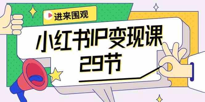 小红书IP变现课：开店/定位/IP变现/直播带货/爆款打造/涨价秘诀/等等/29节-天韵资源网
