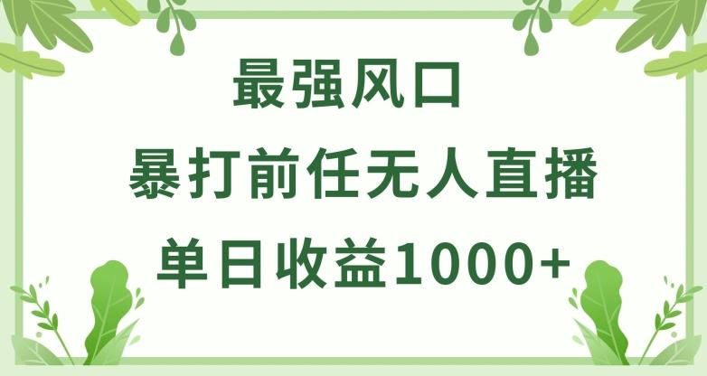 暴打前任小游戏无人直播单日收益1000+，收益稳定，爆裂变现，小白可直接上手【揭秘】-天韵资源网