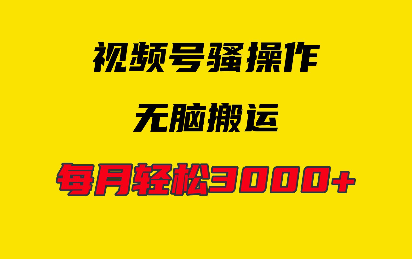 (9968期)4月最新视频号无脑爆款玩法，挂机纯搬运，每天轻松3000+-天韵资源网