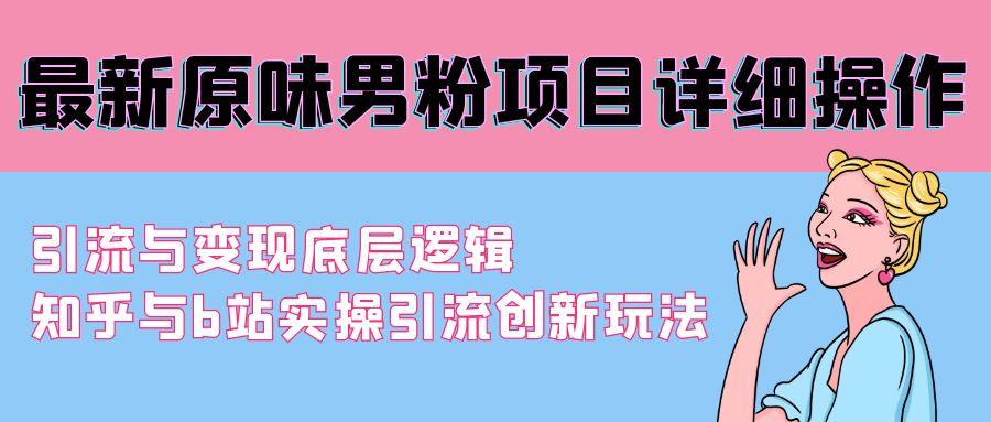 最新原味男粉项目详细操作 引流与变现底层逻辑+知乎与b站实操引流创新玩法-天韵资源网