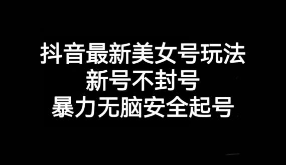 抖音最新美女号玩法，新号不封号，暴力无脑安全起号【揭秘】-天韵资源网