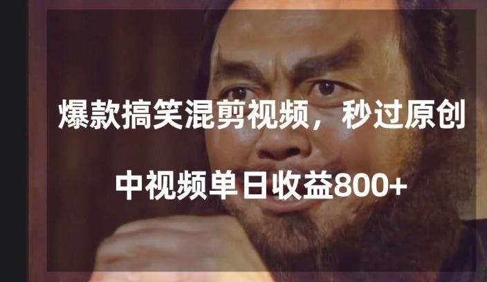 爆款搞笑混剪视频，百分百过原创，单日中视频播放收益800+【揭秘】-天韵资源网