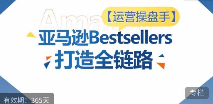 运营操盘手！亚马逊Bestsellers打造全链路，选品、Listing、广告投放全链路进阶优化-天韵资源网