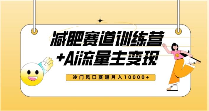 全新减肥赛道AI流量主+训练营变现玩法教程，蓝海冷门赛道小白轻松上手，月入10000+【揭秘】-天韵资源网