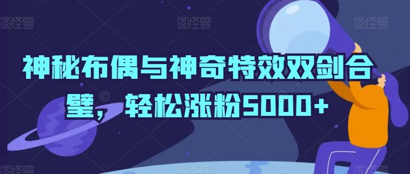 神秘布偶与神奇特效双剑合璧，轻松涨粉5000+【揭秘】-天韵资源网