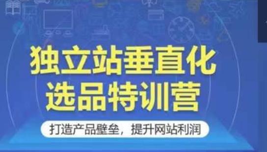 独立站垂直化选品特训营，打造产品壁垒，提升网站利润-天韵资源网