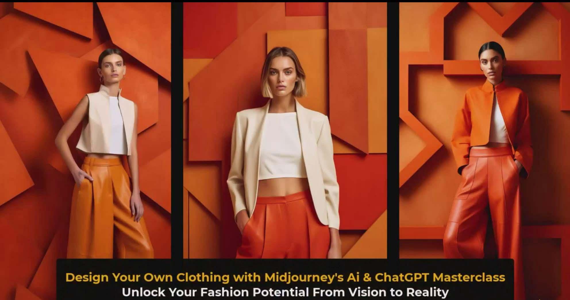 图片[3]-利用 Midjourneys Ai 人工智能设计自己的服装AI大师班-10节课-中英字幕-天韵资源网