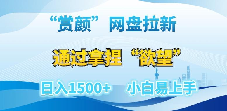 “赏颜”网盘拉新赛道，通过拿捏“欲望”日入1500+，小白易上手【揭秘】-天韵资源网