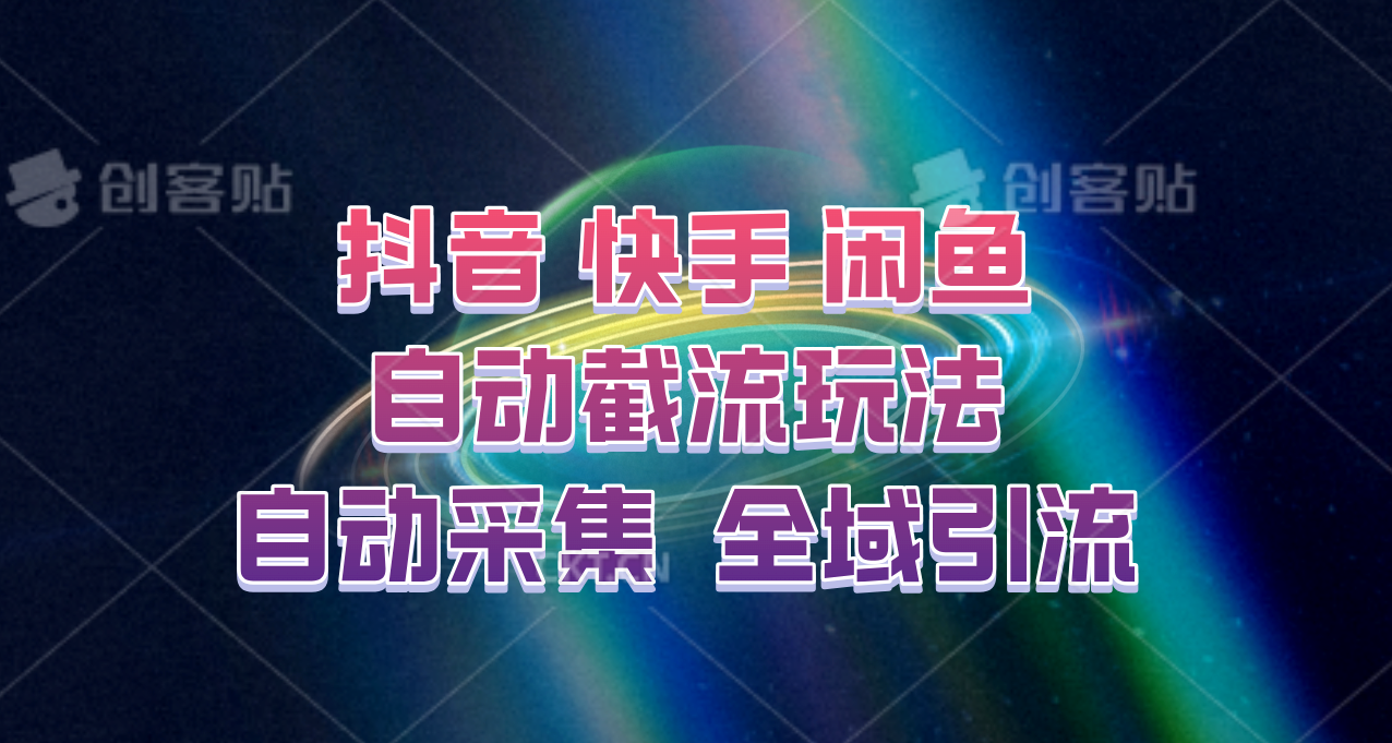 快手、抖音、闲鱼自动截流玩法，利用一个软件自动采集、评论、点赞、私信，全域引流-天韵资源网