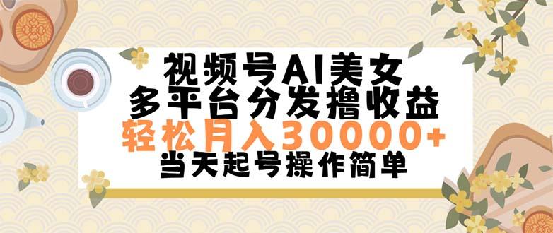视频号AI美女，轻松月入30000+,操作简单轻松上手-天韵资源网