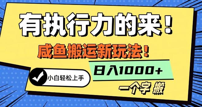 最新咸鱼搬运玩法，小白单日1000+行业大揭秘-天韵资源网