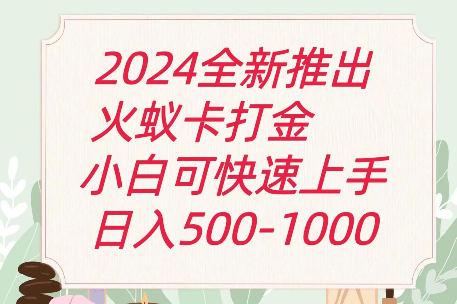 2024火蚁卡打金最新玩法和方案，单机日收益600+-天韵资源网