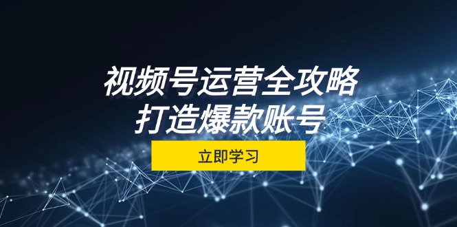 视频号运营全攻略，从定位到成交一站式学习，视频号核心秘诀，打造爆款…-天韵资源网