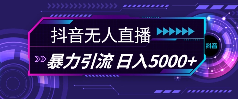 抖音快手视频号全平台通用无人直播引流法，利用图片模板和语音话术，暴力日引流100+创业粉【揭秘】-天韵资源网