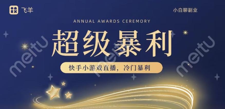 快手官方暴利冷门小游戏无人直播，小白一台电脑即可操作，轻松月入10w+-天韵资源网
